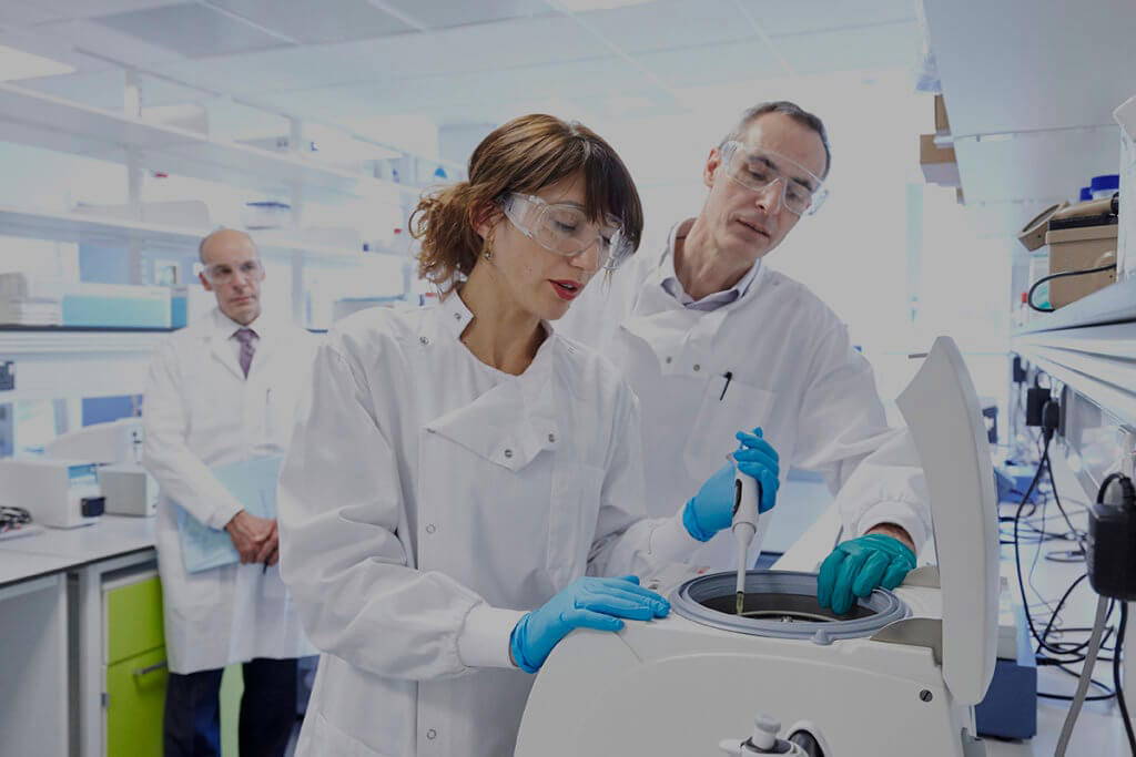 Gifford Brothers in the BioHub Birmingham at work Gifford Bioscience